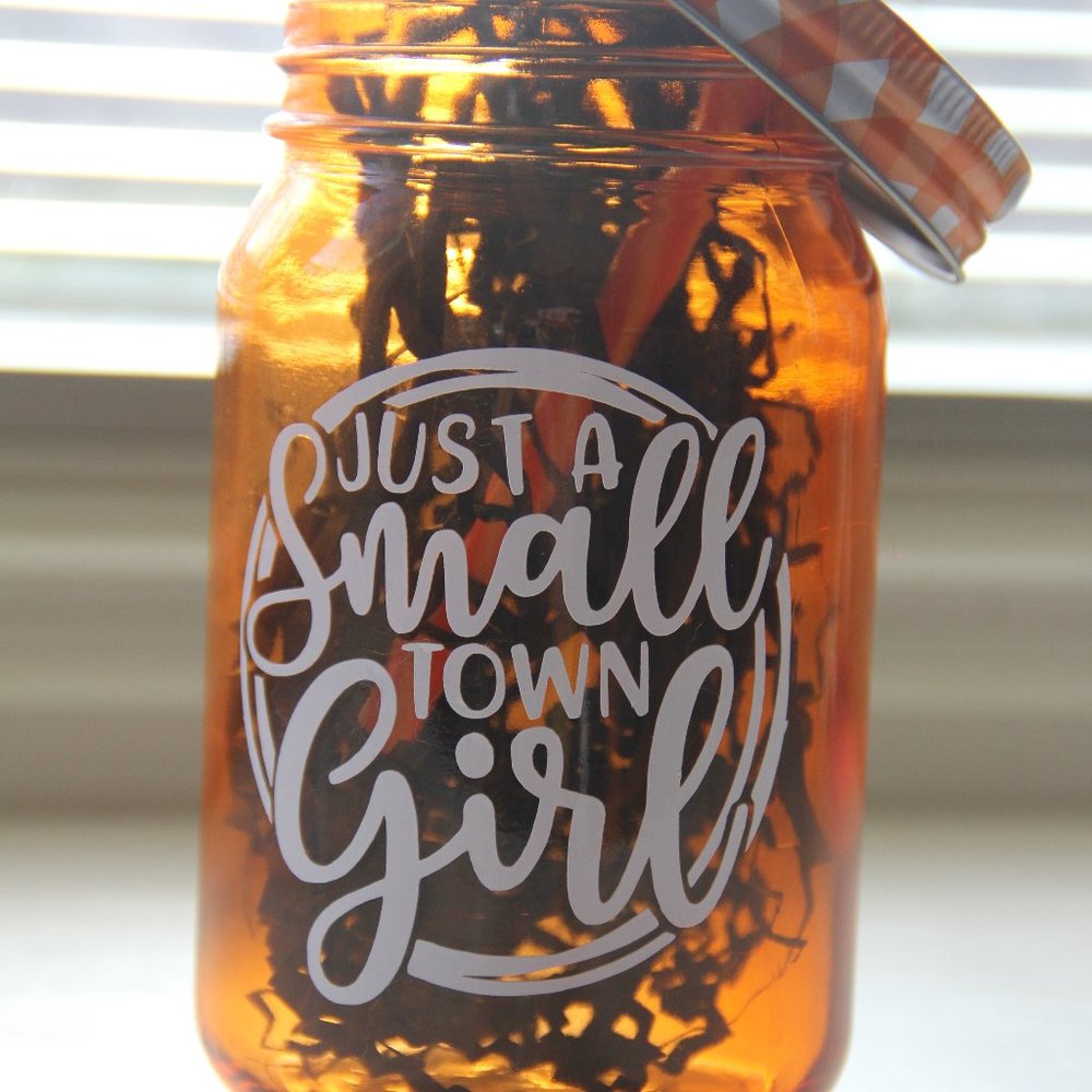 GLASS JAR WITH LID & STRAW